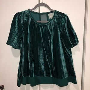 Anthropologie Velvet Top
